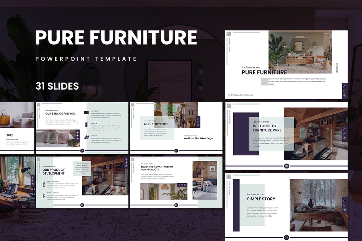 Template PowerPoint Modern - Pure Furniture