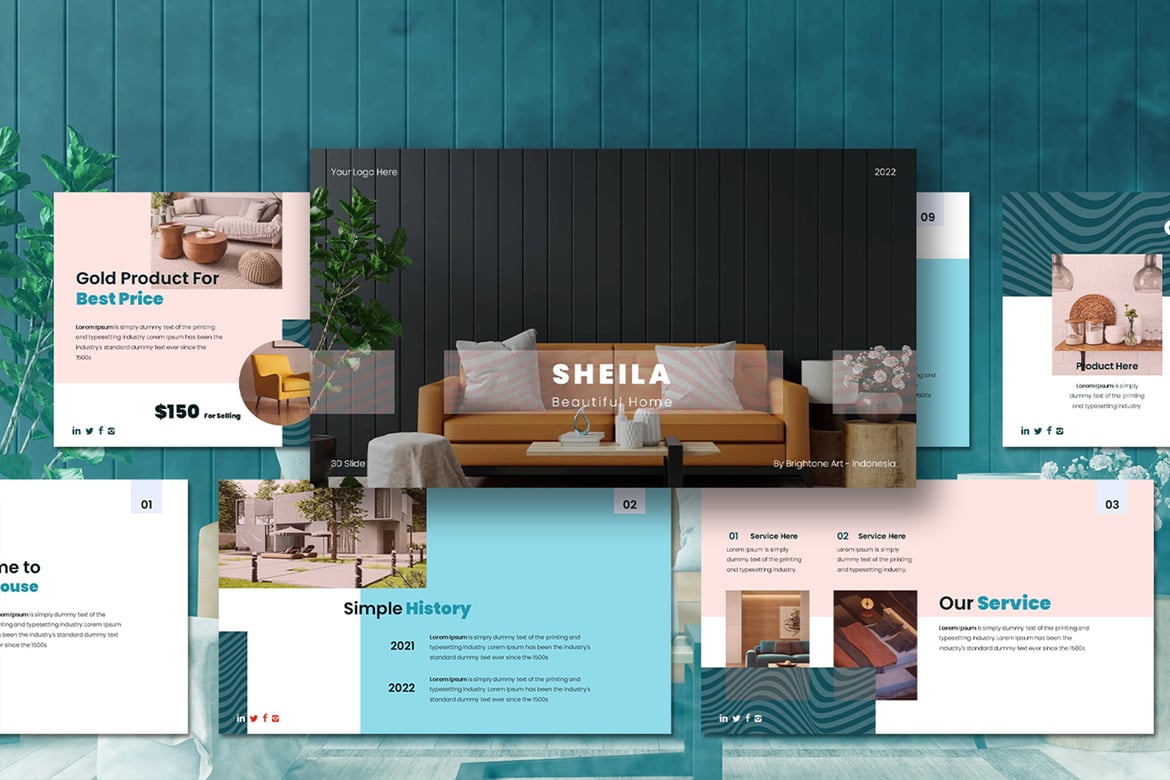 Template Powerpoint Modern - Sheila yang Kreatif