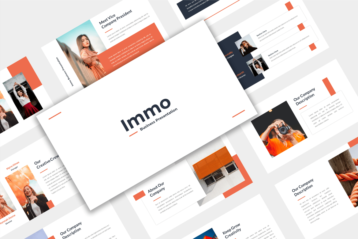 Template PowerPoint Immo - Solusi Presentasi Serbaguna dan Modern