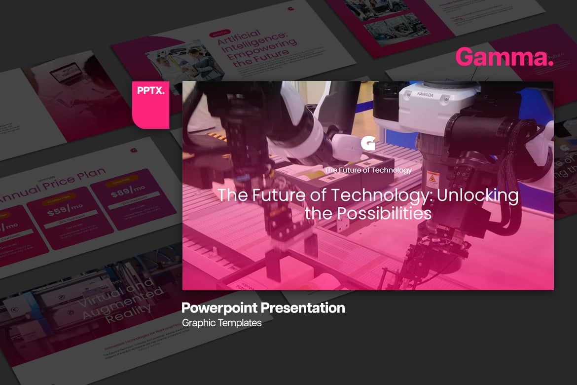 Template PowerPoint Canggih Bertema Kecerdasan Buatan