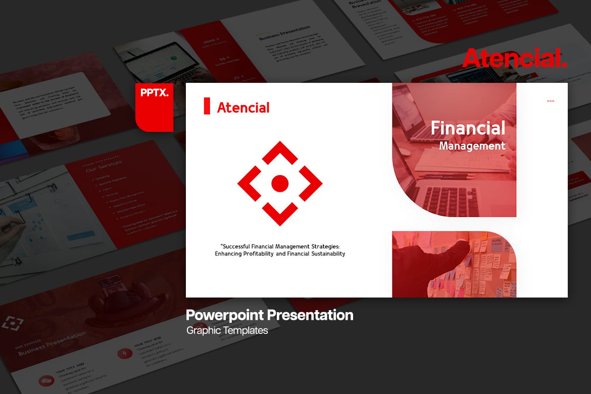 Template Powerpoint Modern - Atencial yang Kreatif