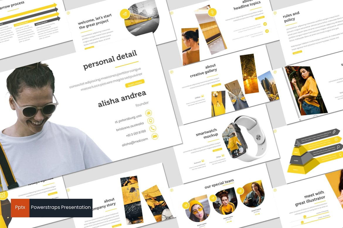 Template Presentasi Powerstraps - Kreatif dan Profesional