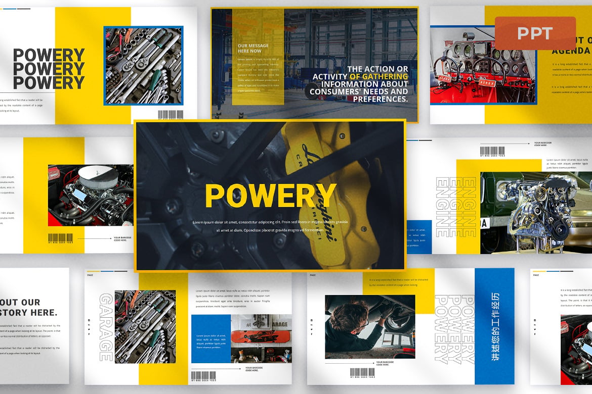Template Presentasi Powery - Solusi Kreatif untuk PowerPoint Anda