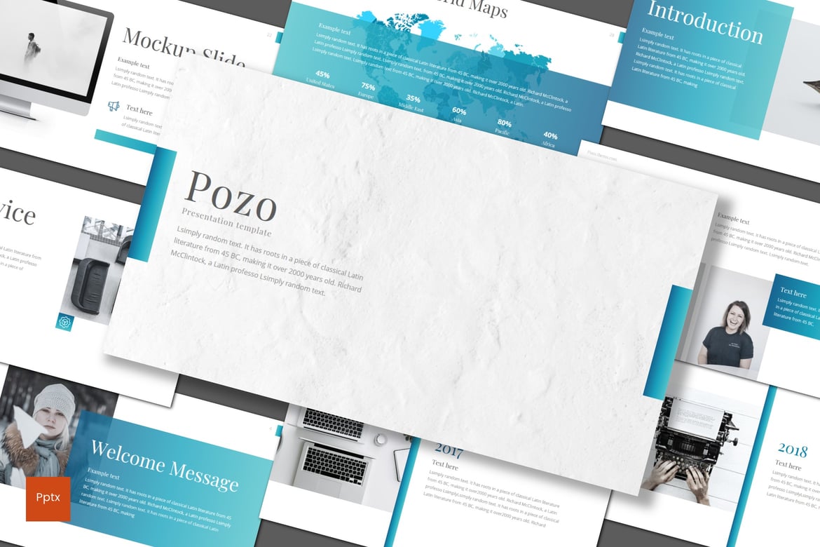 Template Presentasi Pozo - Desain Kreatif dan Minimalis untuk Segala Kebutuhan
