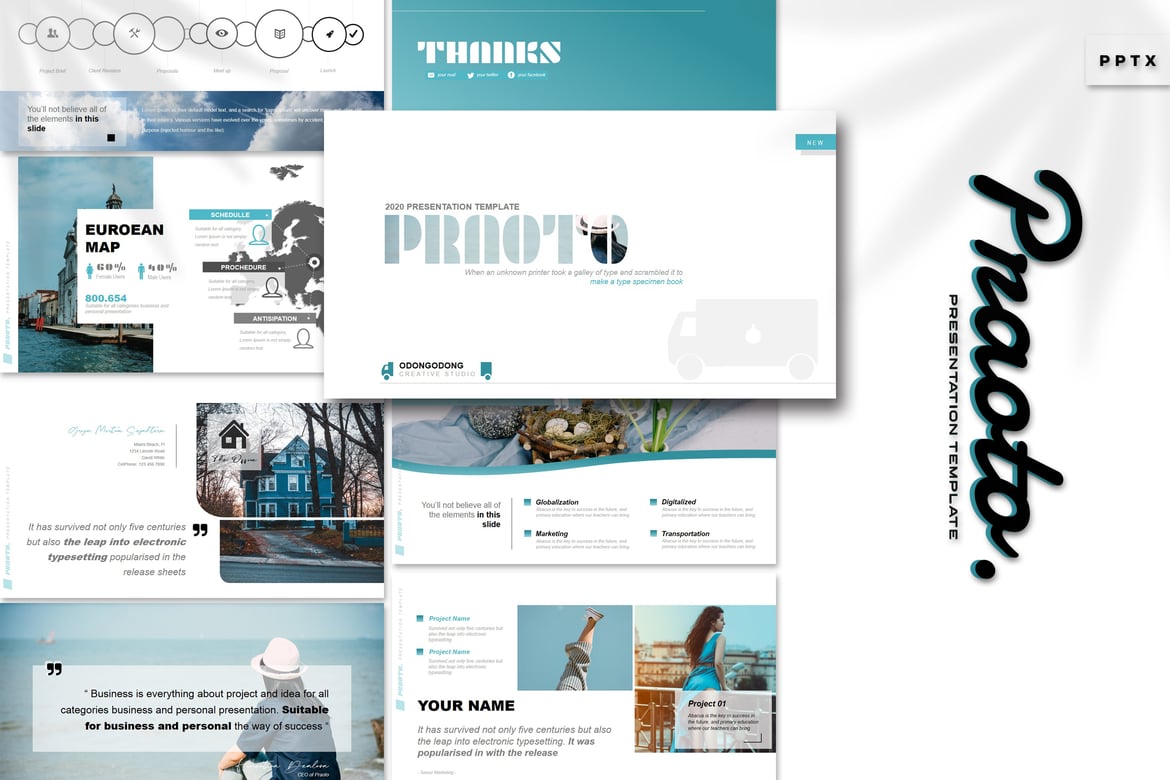 Praoto - Template Presentasi PowerPoint Kreatif