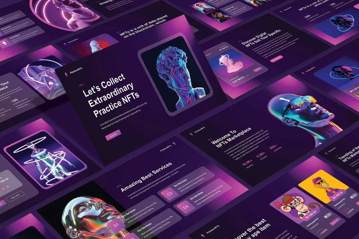 Template PowerPoint Prectice yang Kreatif dan Modern