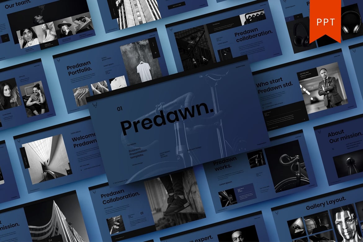 Template PowerPoint Predawn – Solusi Presentasi Bisnis yang Menarik
