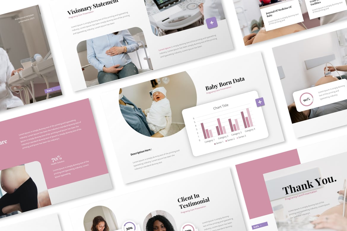 Template Powerpoint Perawatan Kehamilan yang Menarik dan Profesional