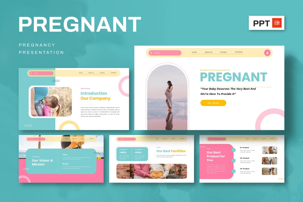 Template Presentasi Powerpoint Kehamilan yang Menarik dan Kreatif