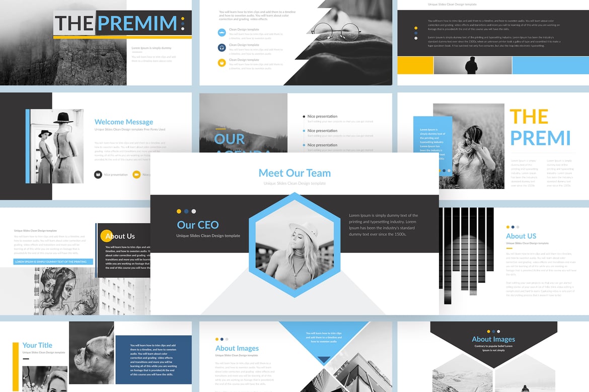 Premim - Template Presentasi PowerPoint Kreatif yang Menarik