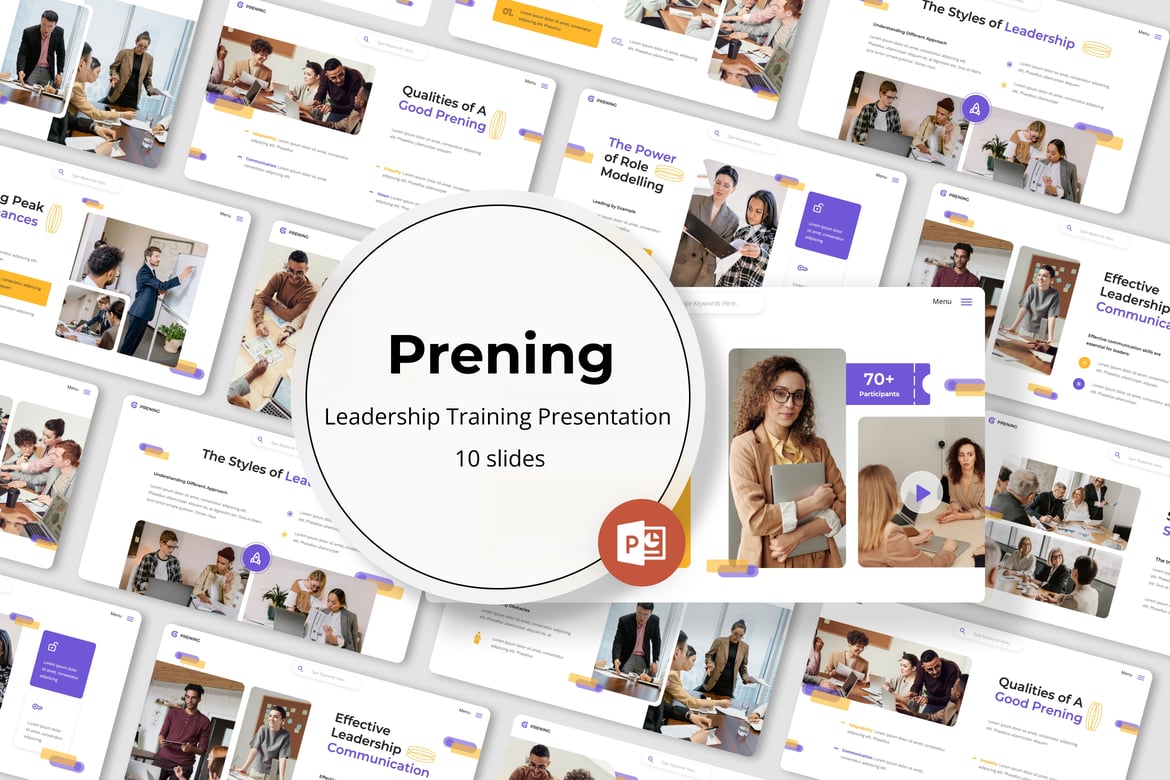 Template PowerPoint Prening - Pelatihan Kepemimpinan yang Menginspirasi