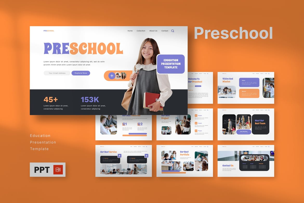 Template Powerpoint Pendidikan Prasekolah yang Menarik dan Kreatif