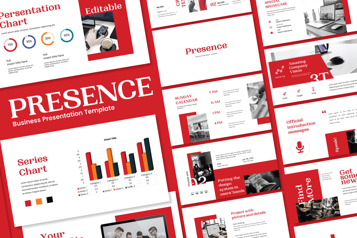 Template PowerPoint Presence yang Menarik dan Profesional
