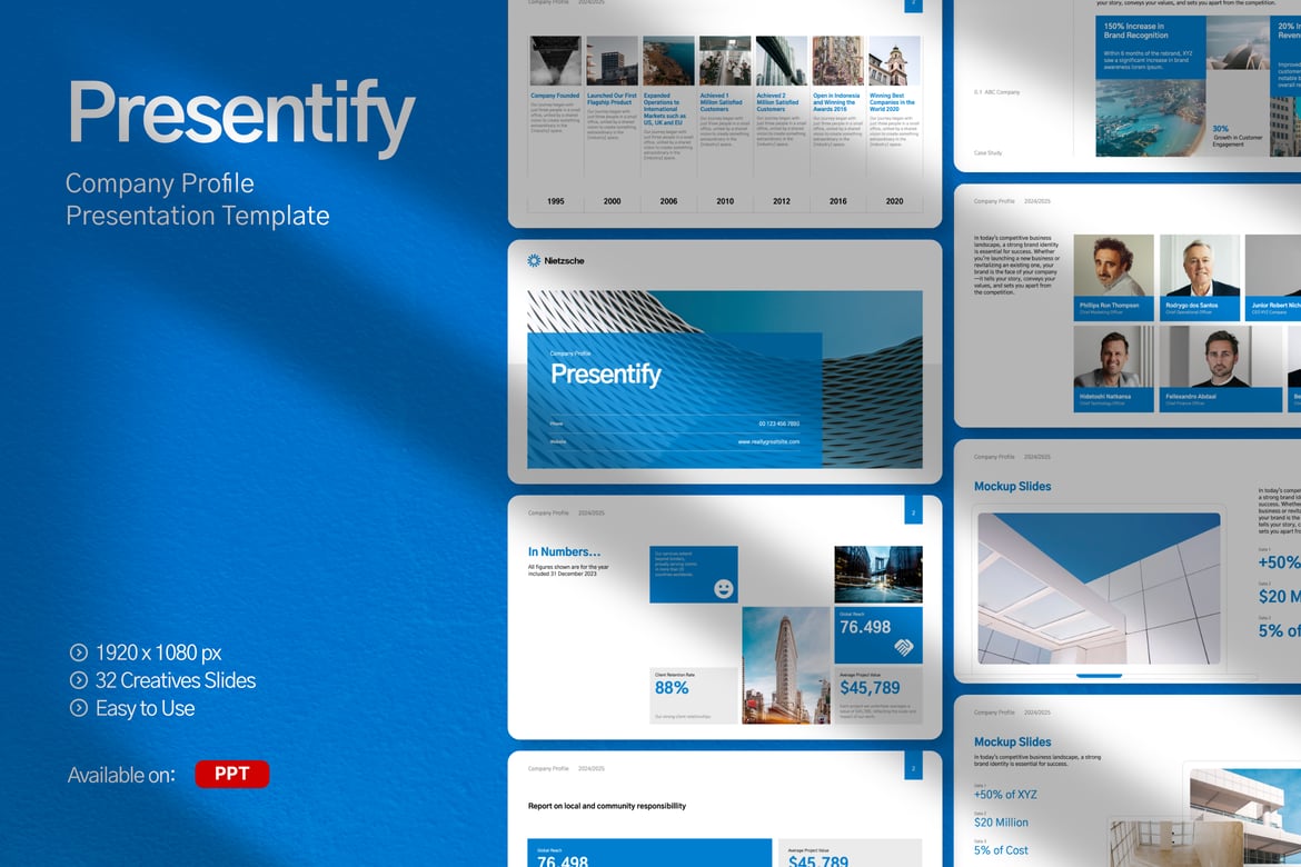 Template Presentasi Perusahaan Minimalis yang Elegan untuk PowerPoint