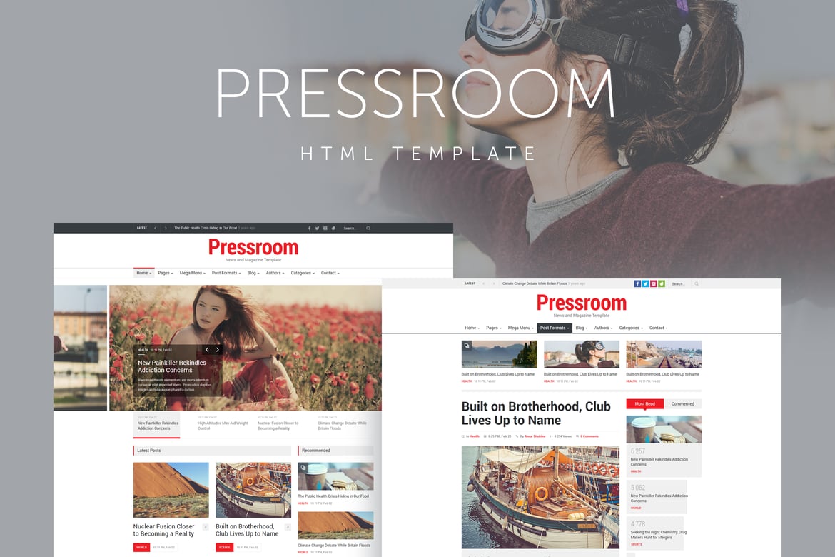 Pressroom - Template Website Berita dan Majalah Responsif