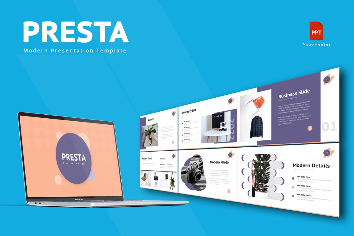 Presta - Template PowerPoint Serbaguna untuk Presentasi Profesional