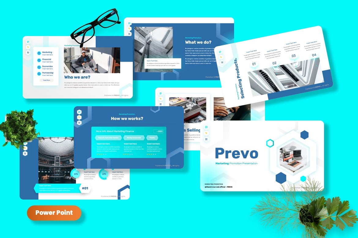 Prevo - Template Powerpoint Pemasaran yang Menarik