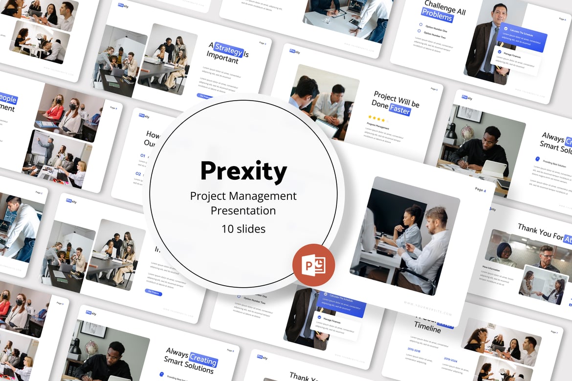 Template PowerPoint Prexity - Manajemen Proyek yang Menginspirasi
