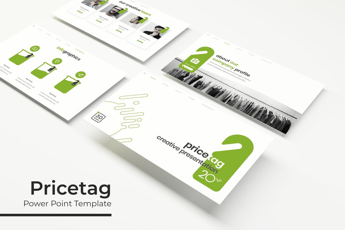 Template Presentasi PowerPoint Pricetag yang Menarik