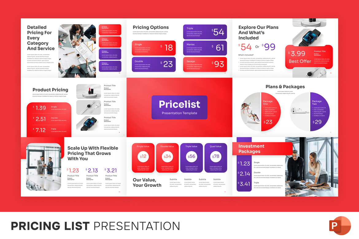 Template Presentasi Daftar Harga yang Menarik dan Profesional