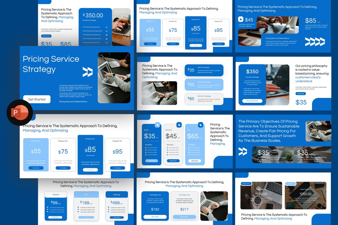 Template PowerPoint Layanan Harga yang Menarik dan Profesional