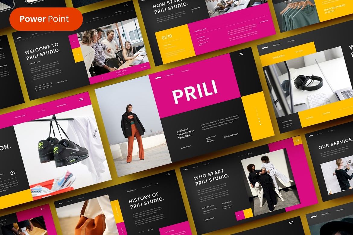 Prili – Template PowerPoint Bisnis yang Menarik