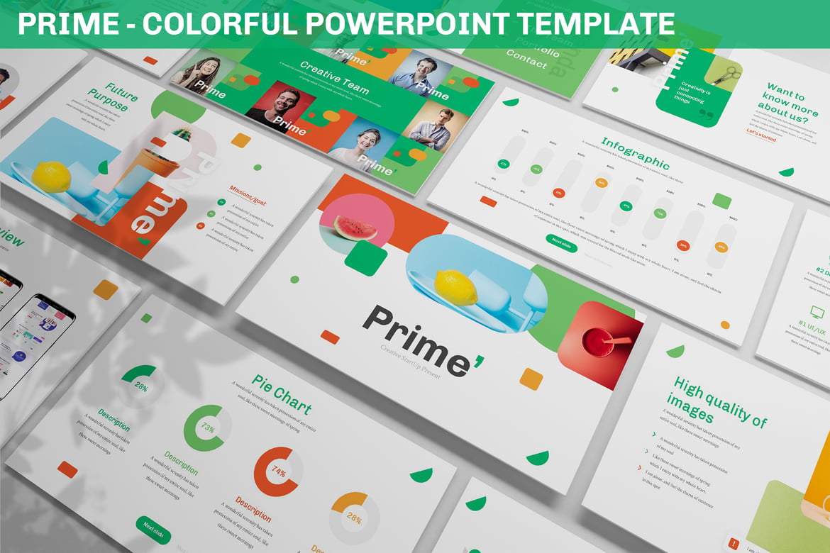Template Powerpoint Menarik dan Berwarna - Prime