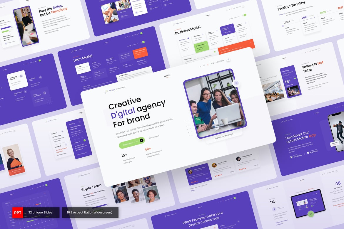 Template PowerPoint Prime - Solusi Kreatif untuk Presentasi Bisnis Anda