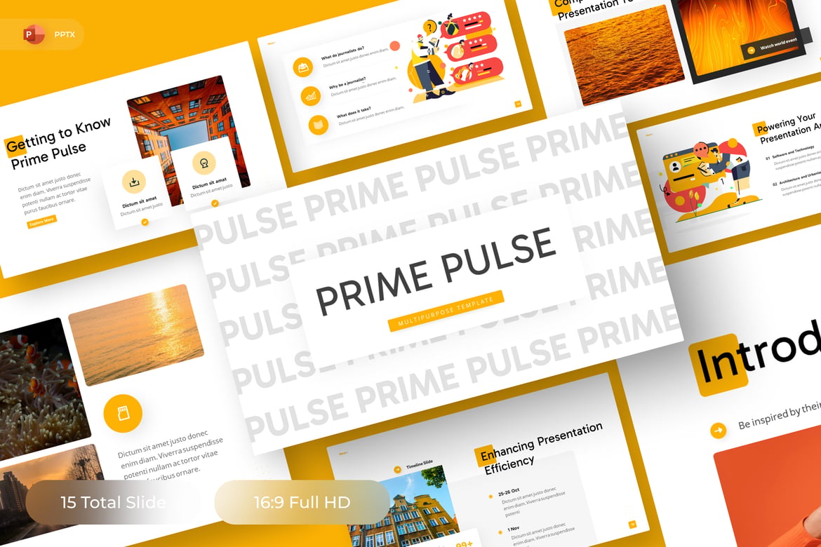 Template PowerPoint Serbaguna - Prime Pulse yang Menarik