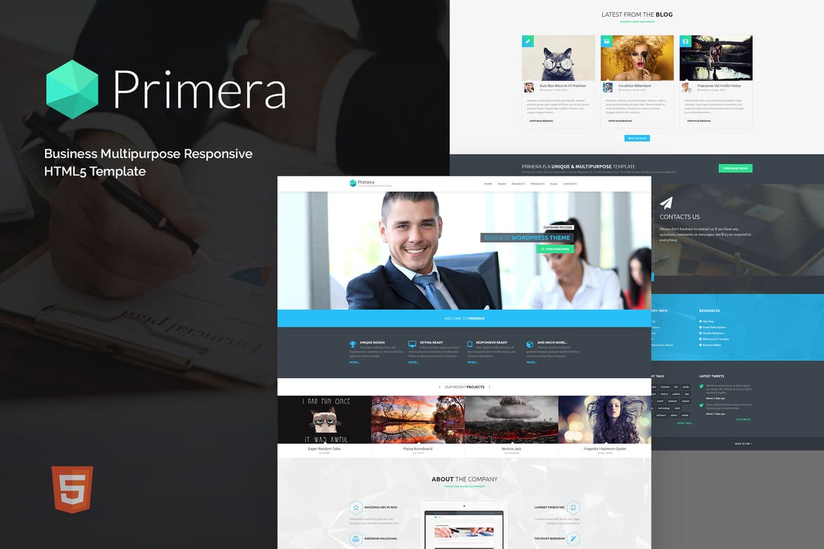 Primera - Template Website Multi-Purpose yang Responsif dan Modern
