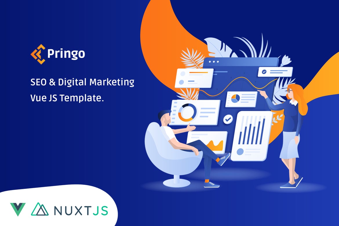 Pringo - Template Website Digital Marketing Berbasis Vue JS