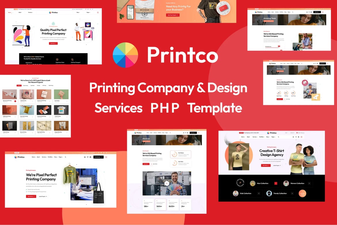 Printco - Template Website PHP untuk Perusahaan Percetakan dan Layanan Desain