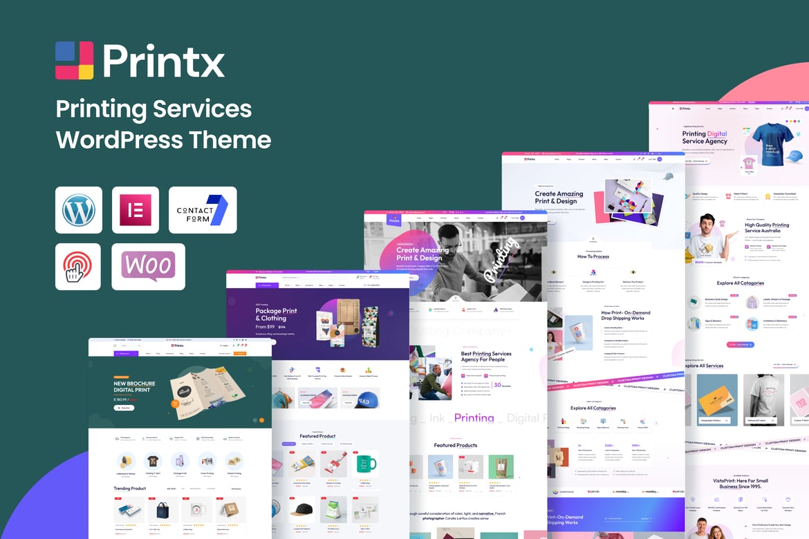Printx - Tema WordPress Layanan Percetakan yang Menarik