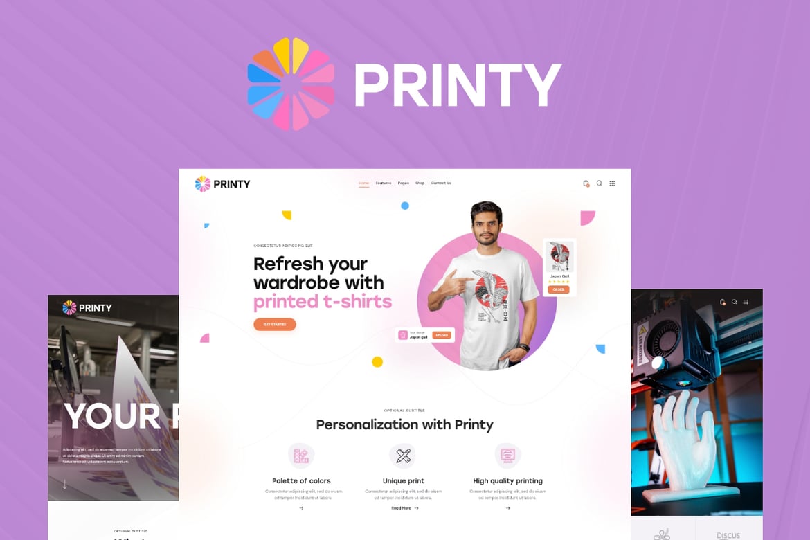 Tema WordPress Modern untuk Layanan Percetakan - Printy