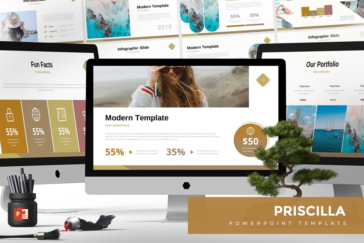 Template PowerPoint Priscilla - Solusi Presentasi Menarik