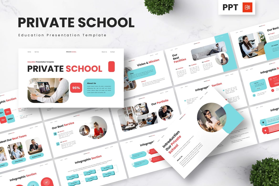 Template Powerpoint Sekolah Swasta - Solusi Presentasi Pendidikan yang Menarik