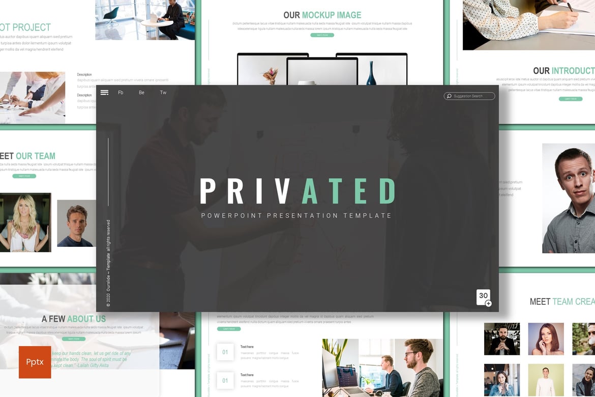 Template Powerpoint Privated - Solusi Presentasi Kreatif dan Profesional