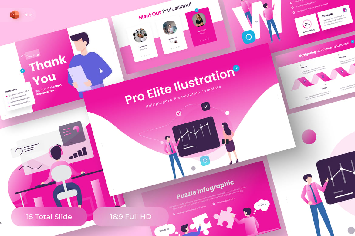 Pro Elite - Template PowerPoint Serbaguna yang Menarik