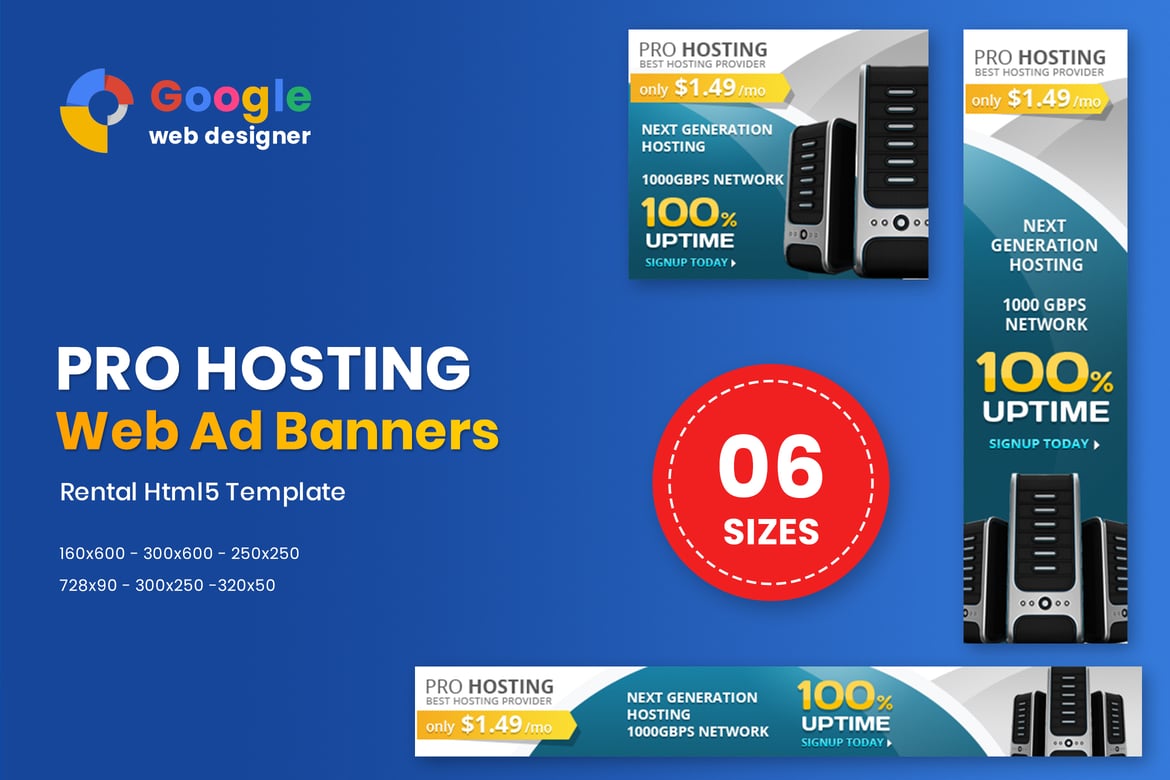 Template Web Spanduk Hosting HTML5 - GWD