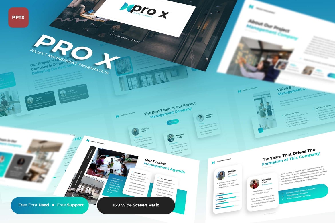 Template Presentasi Pro X - Manajemen Proyek Bisnis