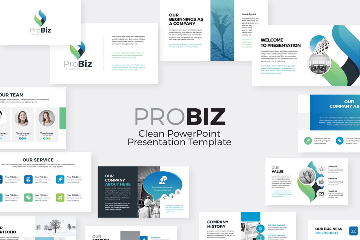 Template Presentasi PowerPoint Probiz: Solusi Kreatif untuk Bisnis Anda