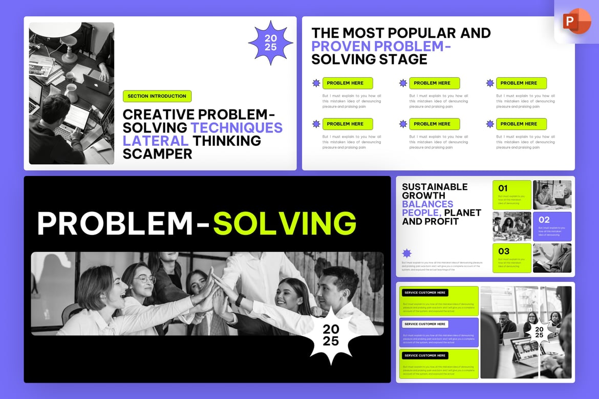 Template PowerPoint Kreatif untuk Pemecahan Masalah