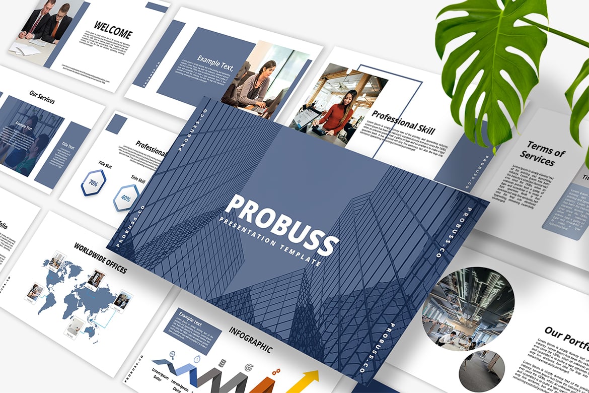 Template Powerpoint Bisnis Probus - Solusi Presentasi Modern