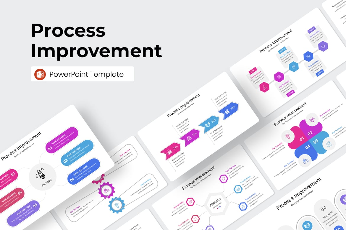 Template PowerPoint untuk Peningkatan Proses yang Menarik