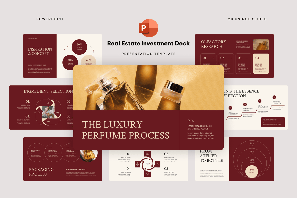 Template PowerPoint Infografis Proses yang Modern dan Menarik