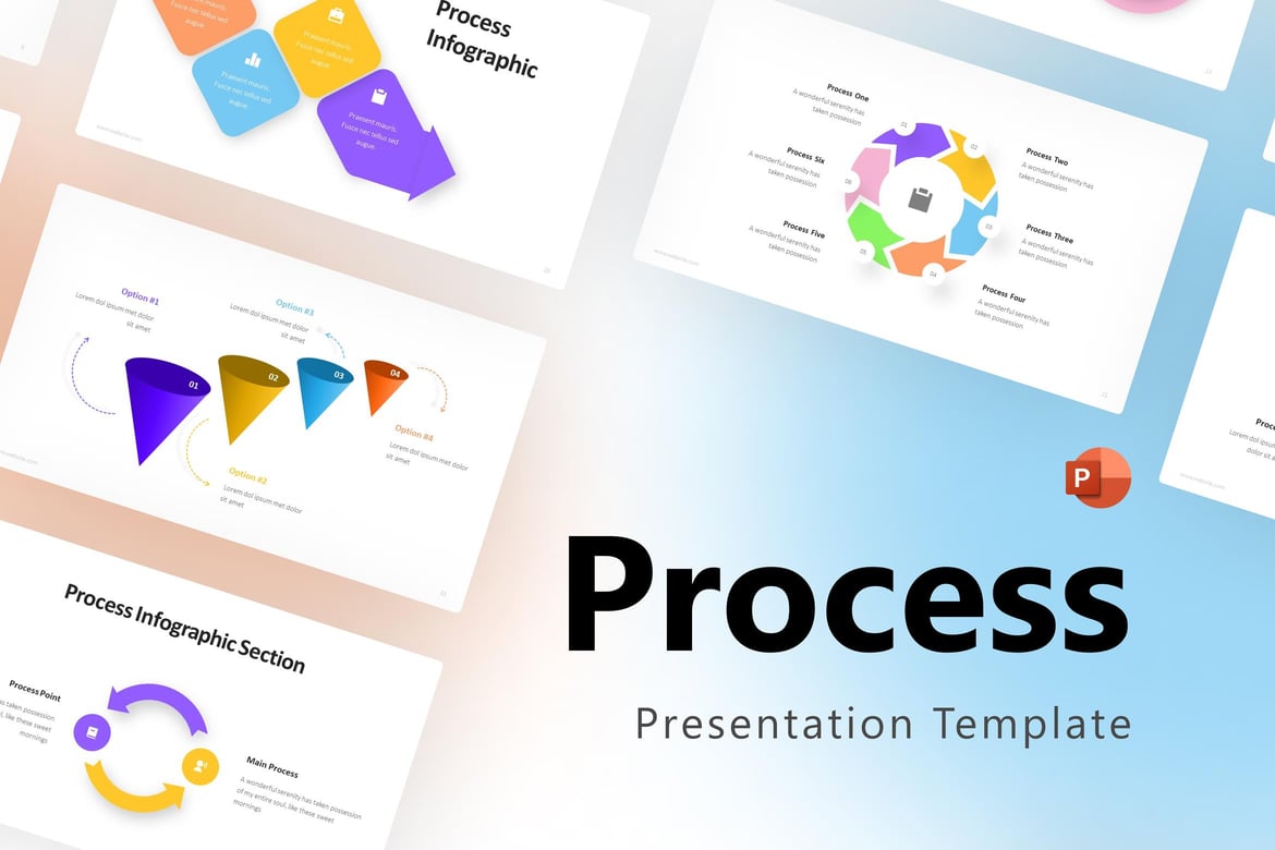 Template PowerPoint Infografis Proses untuk Presentasi Terbaik Anda
