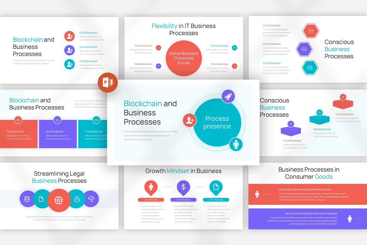 Template Powerpoint Infografis Proses yang Menarik dan Praktis