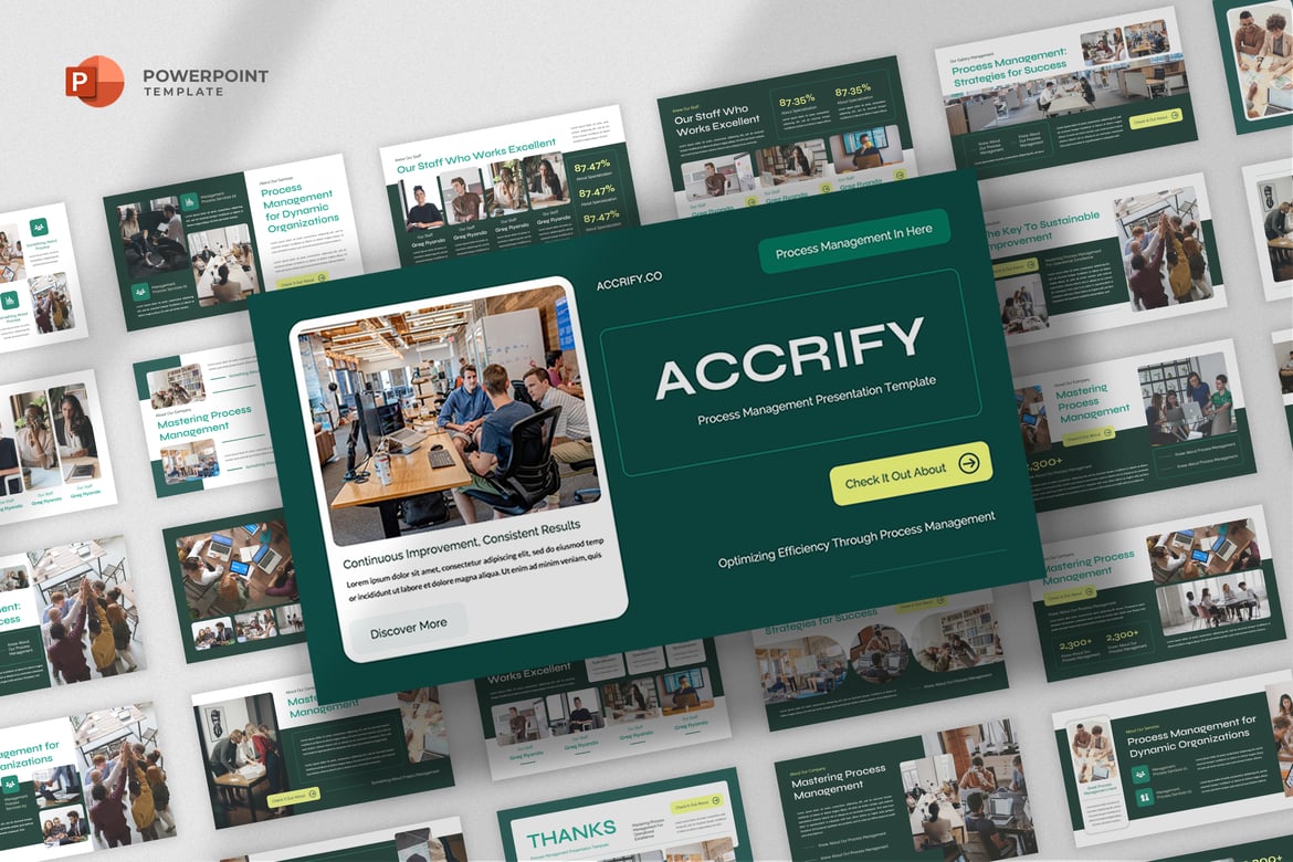 Template Powerpoint Manajemen Proses yang Modern dan Profesional