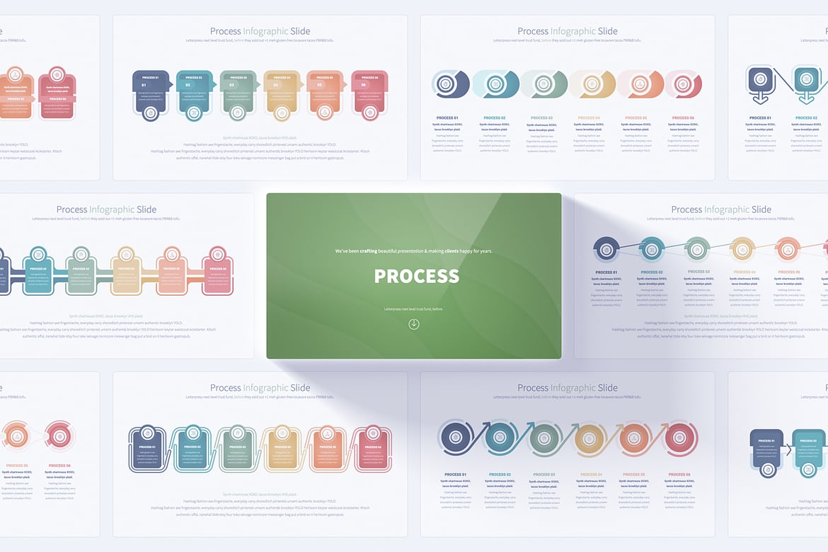 Template Presentasi PowerPoint Proses yang Menarik dan Profesional