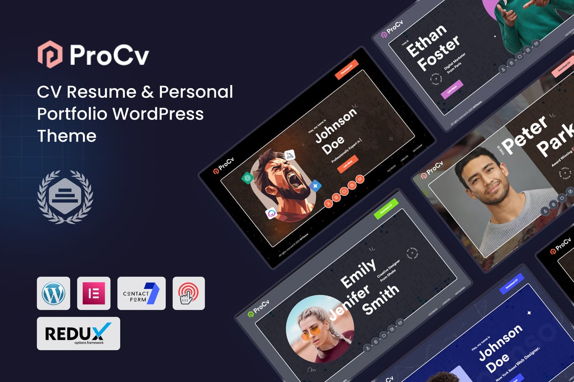 ProCv - Tema WordPress CV dan Portofolio Pribadi untuk Ahli AI